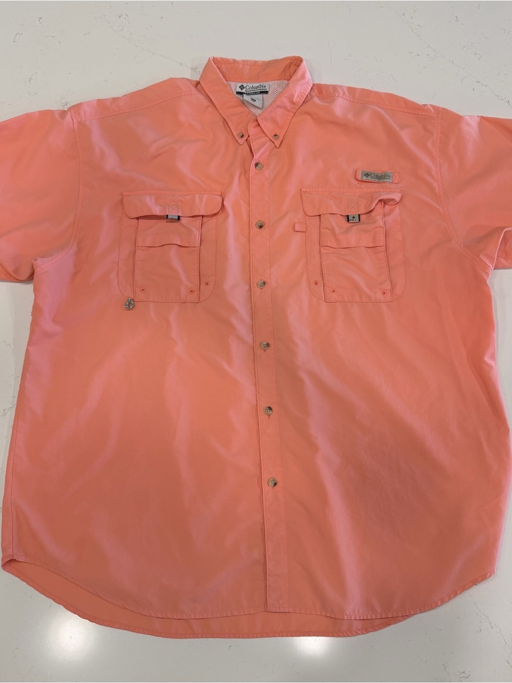 Columbia Men’s PFG Bahama II Short Sleeve Shirt Melonade XXL - Picture 2 of 11